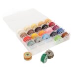 25 couleurs cordon de fil cir� 0, 65 mm de diam�tre flexible facile de stockage cordon cir� pour la reliure ...