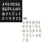 26 lettre anglaise charme a - z alphabet charmes pendentif diy fe bijoux fabrication