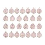 26pcs alphabet lettre email charmes double face pendentif initial fabrication de bijoux