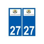 27 saint - denis - le - ferment logo autocollant plaque stickers ville - couleur : droits - angles : ...