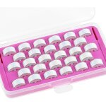 28pcs blanc 60s / 2 (90wt) pré - remplie fil de canette plastique taille a sa156 pour machine a broder ... 28pcs blanc 60s / 2 (90wt) pré - remplie fil de canette plastique taille a sa156 pour machine a broder ...
