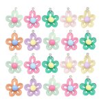 28x30mm 20pcs fleur irrgulire charm pendentifs pour accessoires de fabrication de bijoux