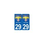 29 pont - aven blason autocollant plaque stickers ville - couleur : droits - angles : droits