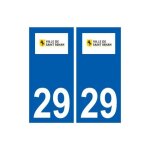 29 saint renan logo autocollant plaque stickers ville - couleur : droits - angles : droits
