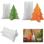 2pcs bougie de no�l moule moule en silicone pour la fabrication de la bougie, arbre de no�l, aromath�rapie, ...