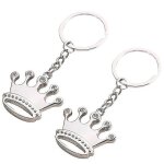 2pcs creative crown key chains alliage porte - cl�s pendentifs cl�s cadeau saint - valentin