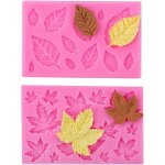 2pcs feuilles modelage moule a feuilles moule en silicone divers thmes pouvant etre utiliss pour la ...