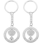 2pcs j�rusalem charme porte - cl�s porte - cl�s porte - cl�s pendentif suspendu sac pendentif charme