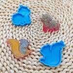 2pcs mignon fox rsine silicone pendentif moule diy porte - cls dcor pendentif maison