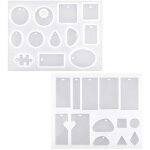 2pcs moulle silicone resine epoxy, silicone moule pour bijoux, moule de pendentif en rsine, bijoux moulage ...