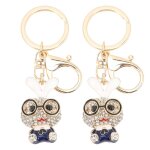 2pcs porte - cl�s pendentifs mignon lapin forme strass ornements accessoires pour porte - cl�s sac d�coration ...