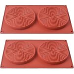 2pcs siliconeround cake pan moules pour la cuisson