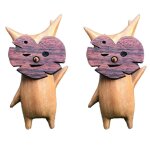 2pcs statue en bois dcoration rsine travail a la main statue amateurs de jeu, c