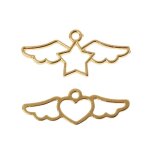 2pcs st�r�o coeur star ailes cadre alliage moule bo�te forme moules bricolage moule moulage