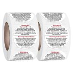 2roll etiquettes d'avertissement bougie jar conteneur autocollants bougie avertissement de s�curit� autocollan ...