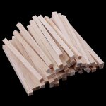 2x 50x tiges en bois balsa b�ton carr� pour bricolage jouets d'ornement de no�l 5 / 8 / 11cm