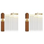 2x aiguilles auto - enfilantes, aiguilles  coudre pour la couture  la main, pour les personnes ?ges, ...