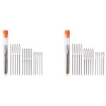 2x aiguille  repriser grand ?il aiguille  coudre en tube transparent, aiguille  repriser pour laine, ...