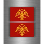 2x autocollant sticker templier drapeau empire byzantin byzance spqr gladaiteur