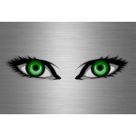 2x autocollant sticker voiture moto il yeux casque scooter quad monster monstre