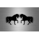 2x autocollant sticker voiture moto scrapbooking cheval silhouette noir