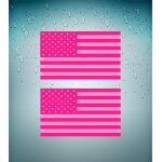 2x autocollant sticker voiture moto tuning drapeau usa americain etats unis rose