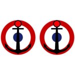 2x sticker autocollant aviation militaire air force avion cocarde france naval logo 9753 - taille : 17 ...