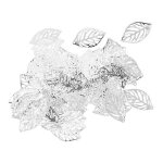 2x100 pi�ces perc�es feuilles d�arbre charme pendentif bijoux faisant argent blanc