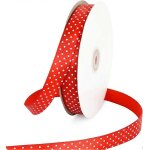 3 / 4 pouce x 100 verges rouge a pois a motifs ruban de satin pour l'artisanat emballage cadeau arcs ...