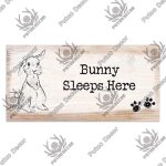 3. 9x7. 8 pouces - signe lapin pour animaux de compagnie, plaque en bois, pendentif d'amiti, dcoration ...
