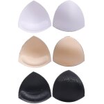 3 paires de coussinets de soutien - gorge bikini pad inserts push - up pad, forme triangulaire