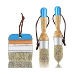 3 pcs chalk and wax paint brushes oval brush for acrylic painting bristle stencil brushes for wood jn ...