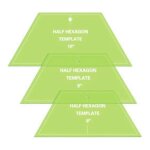 3 pcs demi hexagone quilting mod�le acrylique mod�le de courtepointe r�gle 8 9 10 pouces r�gles de courtepoint ...