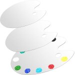 3 pices palette peinture acrylique, palette aquarelle vide, palette de peinture, acrylique transparent ...