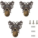 3 pices vintage latch, vintage style mini cadenas, cadenas key lock pad lock