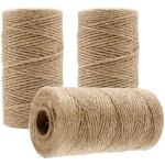 3 rolls natural twine 100m / lot 2mm twine rope braided rope cord string arts crafts gift wrapping co ...