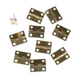 30 mini charnires en acier dor pour botes a bijoux, modlisme et projets d'artisanat - 18 mm x 15 ...
