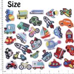 30 patchs thermocollants broderie sur le thme de la circulation pour les vtements des enfants, pour ...
