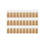 30 pcs bois rectangulaire gravure cl� bricolage bois porte - cl�s etiquettes peuvent bricoler cadeaux ...