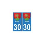 30 pont - saint - esprit ville autocollant plaque stickers - couleur : arrondis - angles : arrondis