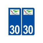 30 saint julien les rosiers logo ville autocollant plaque stickers - couleur : arrondis - angles : arrondis ...