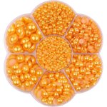 3000 pcs 1 bo�te 7tailles 2. 5 / 3 / 4 / 5 / 6 / 8 / 10mm dos plat demi rond perle cabochon perle perles ...