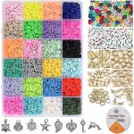 3000pcs perles d¿argile pour kit de fabrication de bijoux, 24 couleurs espaceur heishi perles flat round ... 3000pcs perles d¿argile pour kit de fabrication de bijoux, 24 couleurs espaceur heishi perles flat round ...