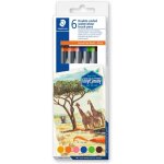 3001 - 6 feutres double pointe de coloriage aquarellables assortis - pointe pinceau 1 - 6 mm - pointe ...