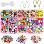 Perles d'argile polym�re, fruit smiley perles a la main 15 styles fleur lettre perles douces pour filles ...
