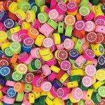 300pcs perles dargile polymre faites a la main fruit thme loose spacer perles pour la fabrication ...