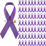 300pcs violet awareness ruban epingles ruban violet epinglettes ruban de tissu satin violet avec epingles ...