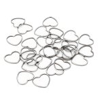 30pcs pendentifs boucle doreille diy en forme de coeur en acier en acier creux cadre pendentifs pour ...