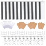 30x rectangle boucle d'oreille blanks non fini bois sublimation boucle d'oreille pendentif d�cor