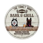 30x30 cm - bouledogue français et tosa inu, bière, signe métallique, personnalisé, nom de famille de ... 30x30 cm - bouledogue français et tosa inu, bière, signe métallique, personnalisé, nom de famille de ...